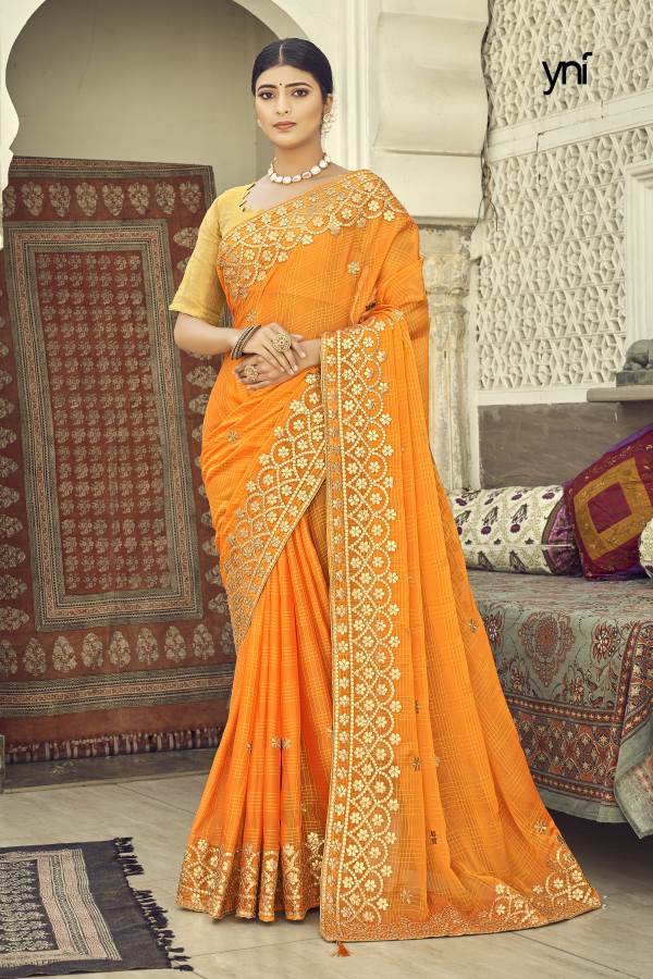 Ynf Cotton Gota Fancy Designer Festive Wear Cotton Silk Heavy Saree Collection